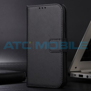 Pouzdro Shield4U ZTE Blade A54 Diamond Texture otev&iacute;rac&iacute; čern&eacute;