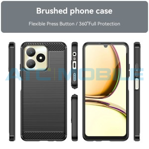 Shield4U Carbon Fiber Case Reallme Note 50 (RMX3834) čern&eacute;
