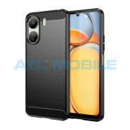 Shockproof Carbon Fiber Shield4U kryt Xiaomi Redmi 13C 5G čern&yacute;