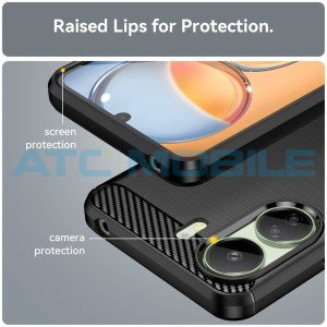 Shockproof Carbon Fiber Shield4U kryt Xiaomi Redmi 13C 5G čern&yacute;