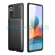 Shockproof Carbon Fiber Shield4U kryt Xiaomi Redmi Note 10 4G čern&yacute;