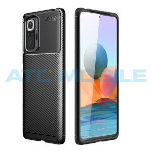 Shockproof Carbon Fiber Shield4U kryt Xiaomi Redmi Note 10 4G čern&yacute;