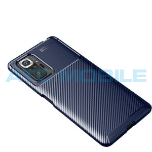 Shockproof Carbon Fiber Shield4U kryt Xiaomi Redmi Note 10 4G modr&yacute;