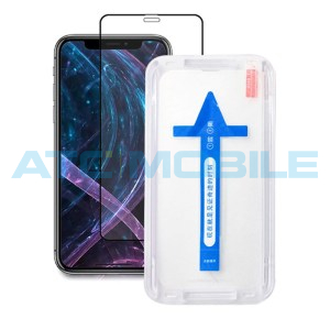 Tvrzen&eacute; sklo Shield4U iPhone X, Xs, 11 Pro Full-Glue čern&eacute; 2,5D s aplik&aacute;torem