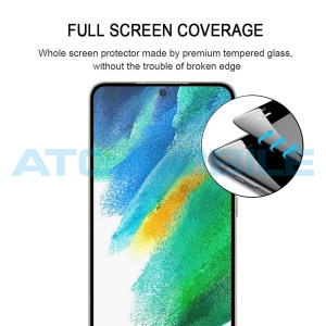 Tvrzen&eacute; sklo Shield4U Samsung Galaxy S21 FE 5G (SM-G990B) Full-Glue, čern&eacute; 2,5D