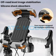 Drž&aacute;k Shield4U Moto/Kolo univerz&aacute;ln&iacute; na ř&iacute;d&iacute;tka s funkc&iacute; tlumen&iacute; otřesů, čern&yacute;
