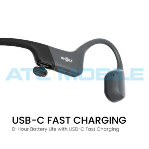 Shokz OpenRun bluetooth sluch&aacute;tka před u&scaron;i, čern&aacute; (USB-C)