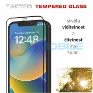 Temperovan&eacute; 3D sklo Raptor Diamond Ultra Clear iPhone Xr, 11 čern&eacute;