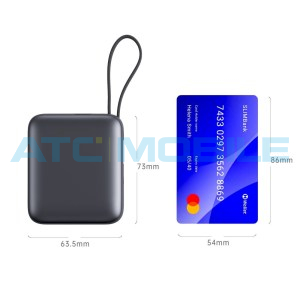 Powerbanka SWISSTEN SPACE 10000 mAh s integrovan&yacute;mi kabely (USB-C, Lightning)