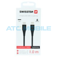 Kabel SWISSTEN USB-C / Lightning 1m čern&yacute;