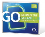 GO SIM karta s kreditem 150 Kč + neomezen&eacute; vol&aacute;n&iacute; + 300MB za 25Kč/den