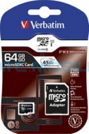 Verbatim 64 GB premium microSDXC karta Class 10