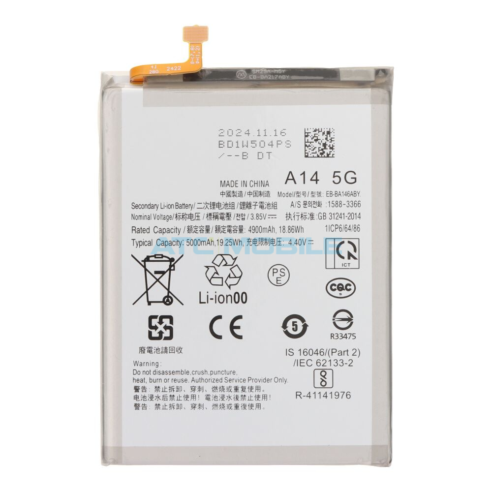 EB-BA146ABY-OEM Fixed Slim AntiUV Samsung Galaxy A14 4G (SM-A145), A14 5G (SM-A146) čiré