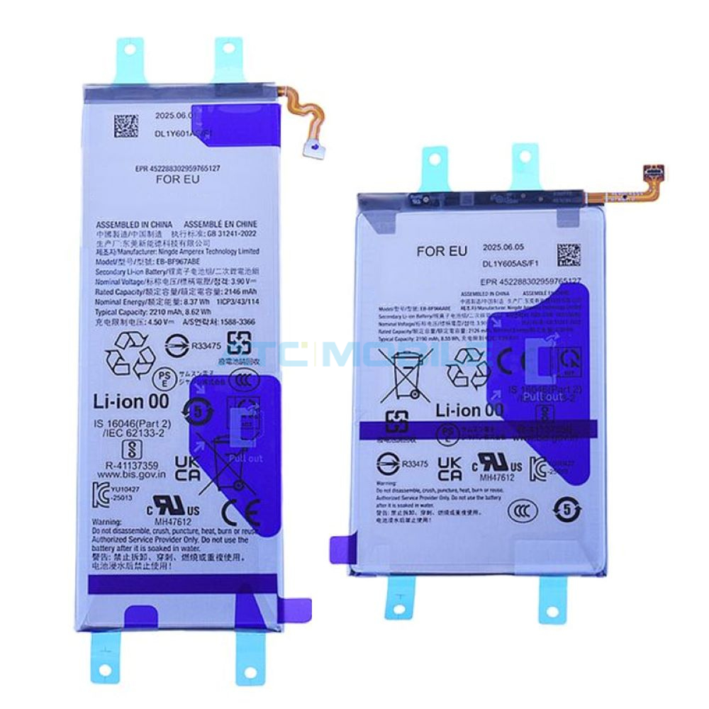 Samsung baterie EB-BF966ABE/EB-BF967ABE Galaxy Z Fold 7 (SM-F966B) 2ks Samsung baterie EB-BF966ABE/EB-BF967ABE Galaxy Z Fold 7 (SM-F966B) 2ks