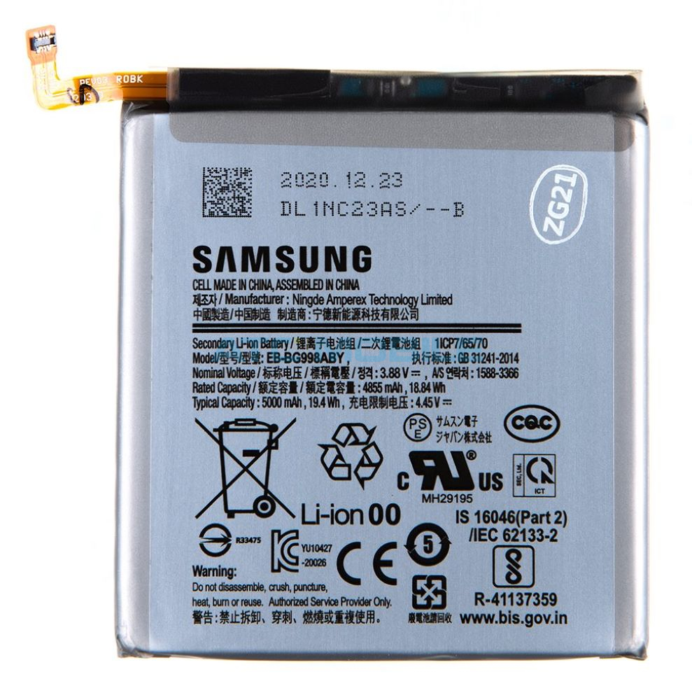 EB-BG998ABY Displej + dotyk + rám Samsung Galaxy S21 Ultra 5G (SM-G998B) černý (Phantom Black) - GH82-26035A / G