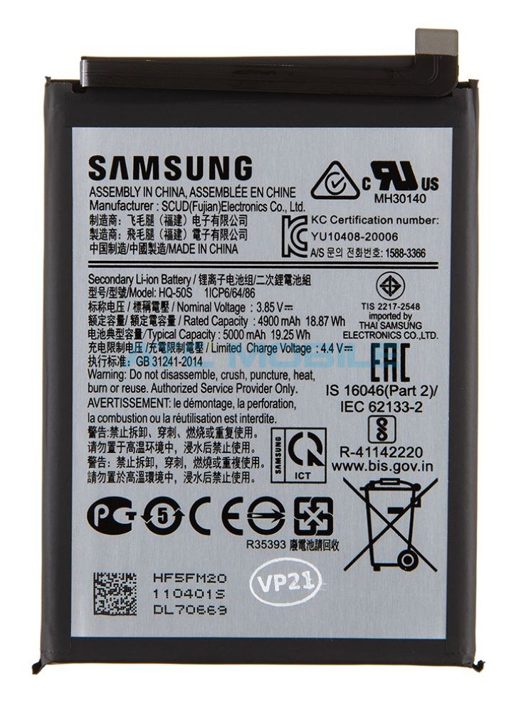 SCUD-HQ-50S Displej + dotyk Samsung Galaxy A02s (SM-A025) čern&yacute; (Service Pack) - GH81-20118A