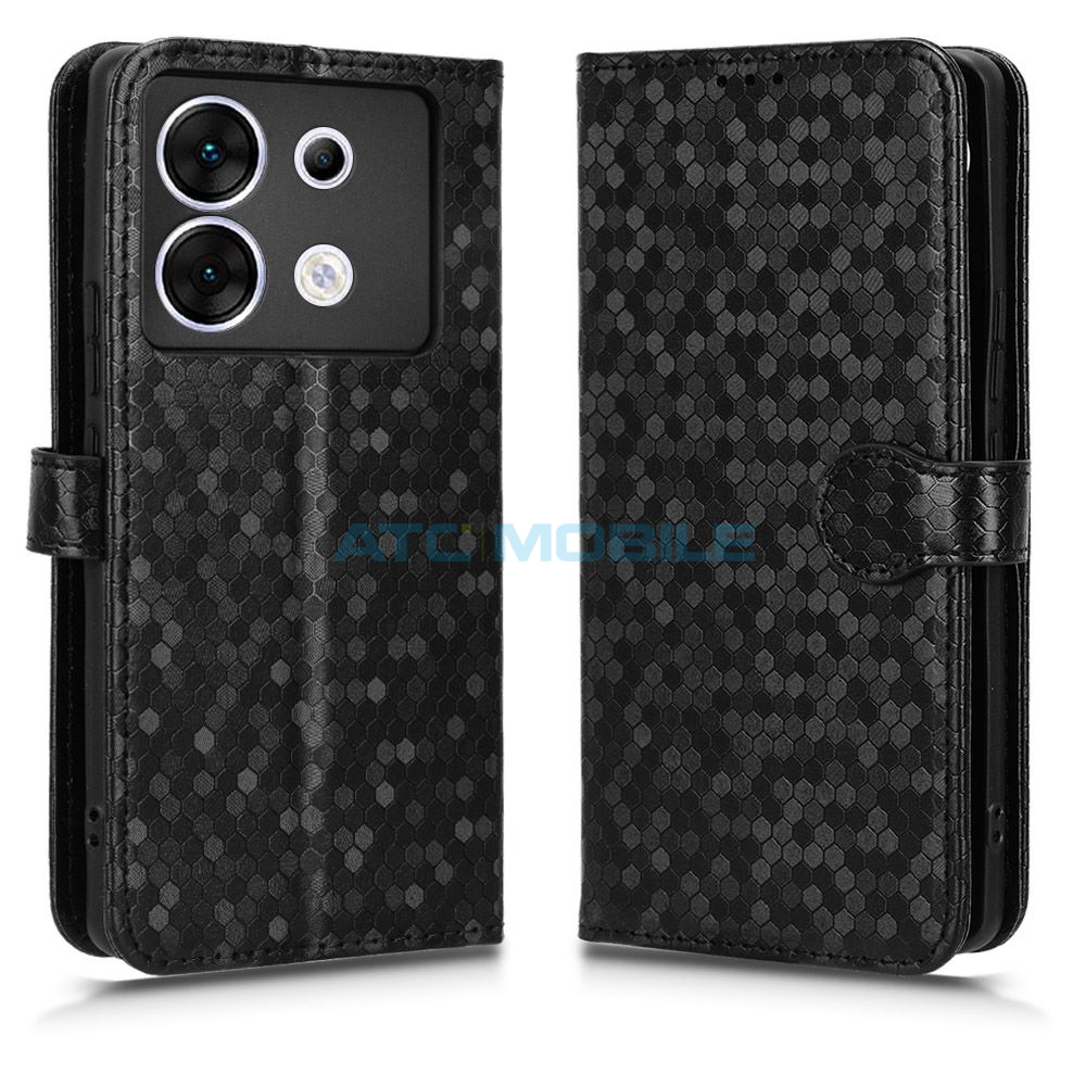 ATC-BOOK-INFZ305GHOBK Pouzdro Shield4U Infinix Zero 30 5G (X6731) Honeycomb otev&iacute;rac&iacute; zlat&eacute;