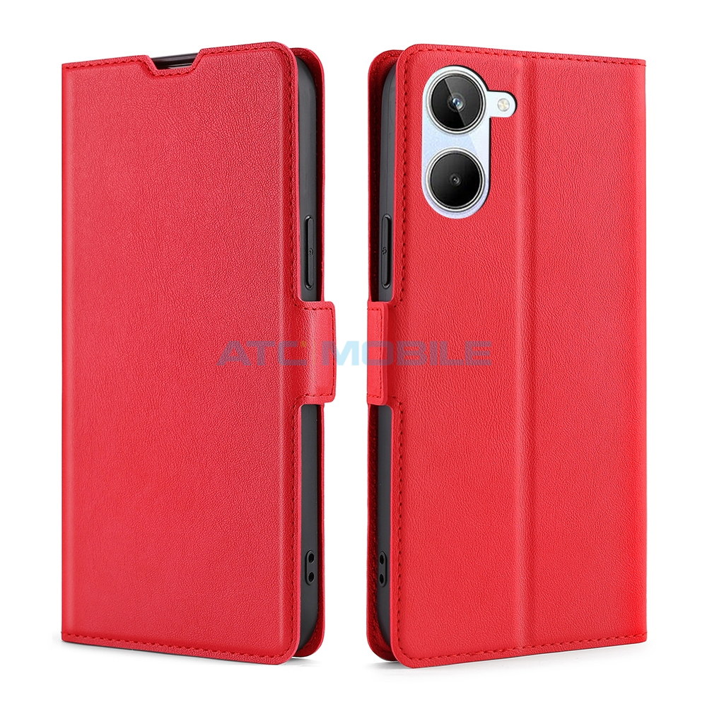 Pouzdro Shield4U Realme 10 4G (RMX3630) tenké, otevírací červené Pouzdro Shield4U Realme 10 4G (RMX3630) tenké, otevírací červené