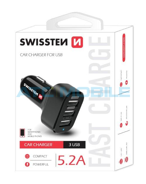 SWISSTEN autonabíječka (12 i 24V) - 3x USB (5,2A) SWISSTEN autonabíječka (12 i 24V) - 3x USB (5,2A)