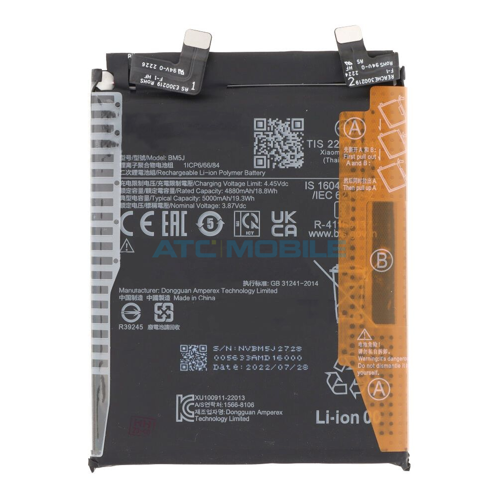 BM5J-OEM Displej + dotyk Xiaomi 12T, 12T Pro černý