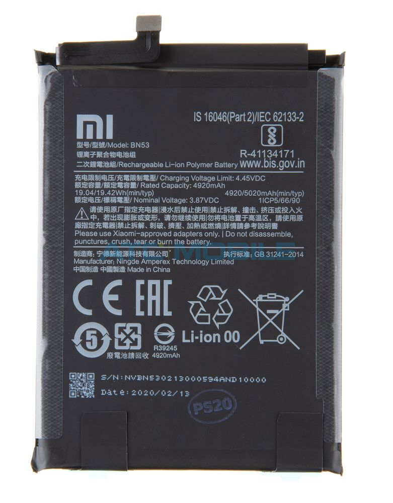 Baterie Xiaomi BN53 5020 mAh (Redmi Note 9 Pro, Note 10 Pro 4G) Baterie Xiaomi BN53 5020 mAh (Redmi Note 9 Pro, Note 10 Pro 4G)