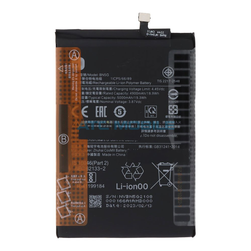 BN5G Displej + dotyk + kryt Xiaomi Redmi 10C čern&yacute;
