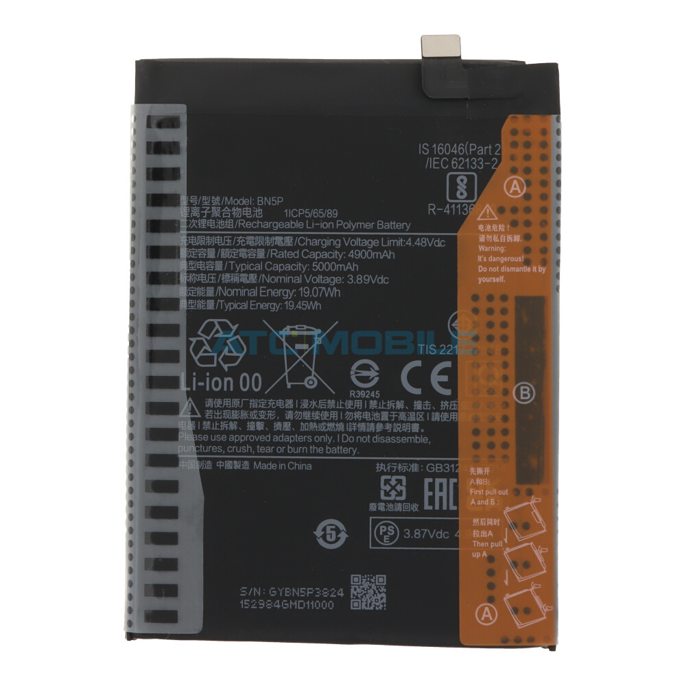 Baterie Xiaomi BN5P 5000 mAh Li-Ion (Redmi Note 13 5G, Note 13 4G) včetně lepení Baterie Xiaomi BN5P 5000 mAh Li-Ion (Redmi Note 13 5G, Note 13 4G) včetně lepení