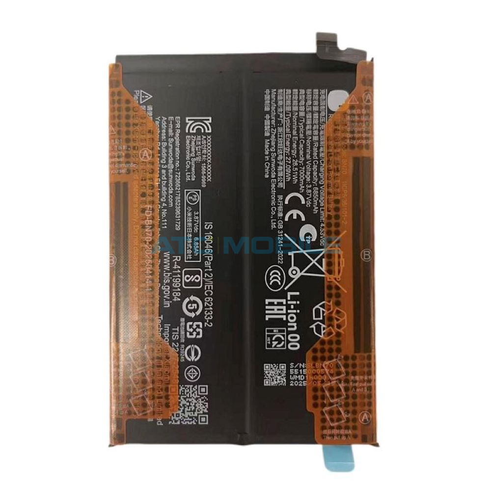 BN70-OEM Pouzdro Shield4U Xiaomi Redmi 15 5G Lambskin Texture otevírací modré