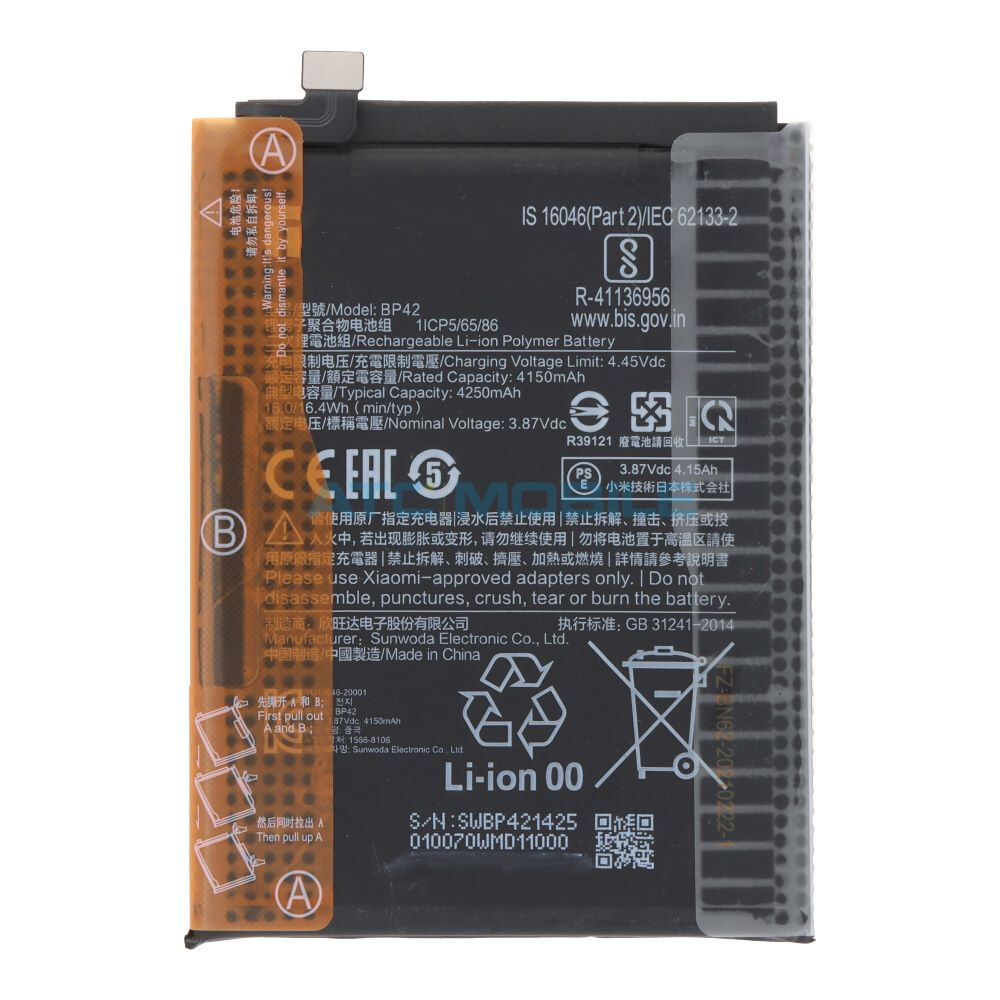 BP42-O Tvrzené sklo FIXED Full-Cover Xiaomi Mi 11 Lite, Mi 11 Lite 5G, Mi 11 Lite 5G NE černé, plné krytí